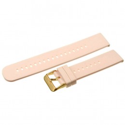 U27 rubber watch strap - light pink/gold - 20mmPasek gumowy do zegarka U27 - jasny róż/złoty - 20mm