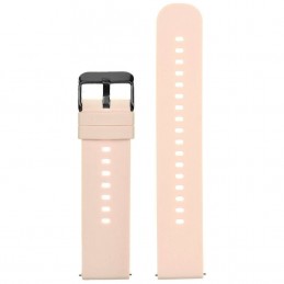 U27 rubber watch strap - light pink/black - 18mmPasek gumowy do zegarka U27 - jasny róż/czarny - 18mm