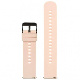 U27 rubber watch strap - light pink/black - 18mmPasek gumowy do zegarka U27 - jasny róż/czarny - 18mm