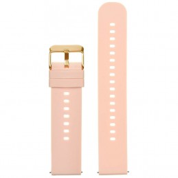 U27 rubber watch strap - pink/gold - 18mmPasek gumowy do zegarka U27 - różowy/złoty - 18mm