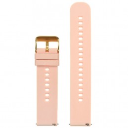 U27 rubber watch strap - pink/gold - 20mmPasek gumowy do zegarka U27 - różowy/złoty - 20mm