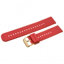 U27 rubber watch strap - red/gold - 20mmPasek gumowy do zegarka U27 - czerwony/złoty - 20mm
