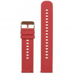 U27 rubber watch strap - red/rosegold - 20mmPasek gumowy do zegarka U27 - czerwony/rosegold - 20mm