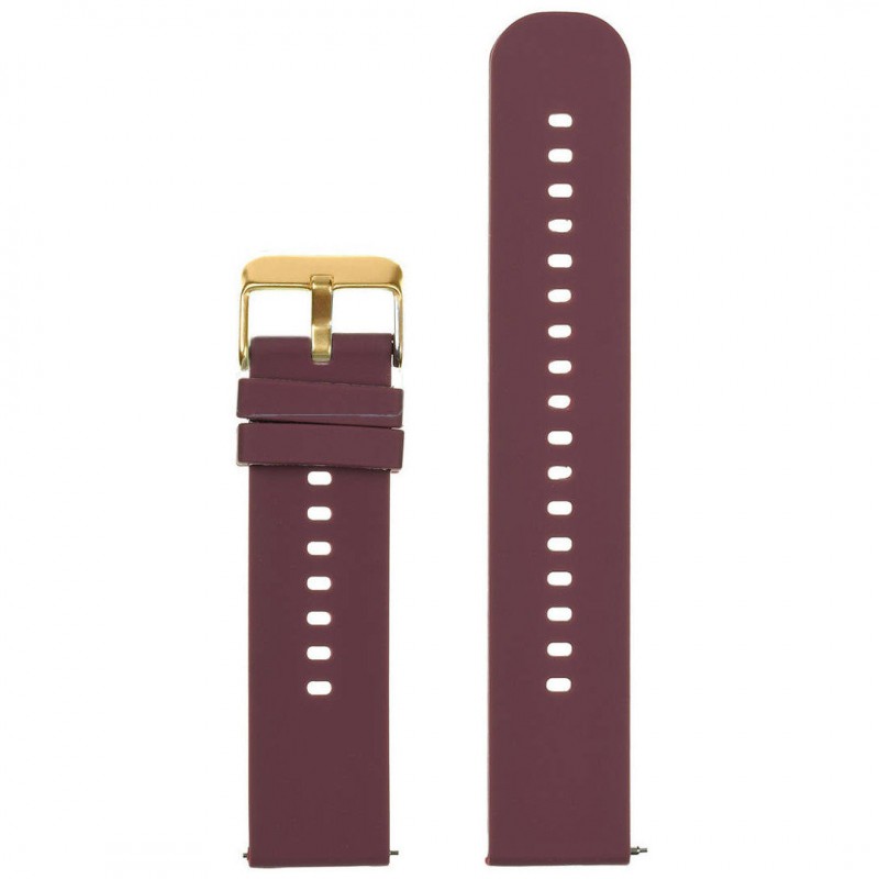 U27 rubber watch strap - purple/gold - 18mm  Pasek gumowy do zegarka U27 - fioletowy/złoty - 18mm