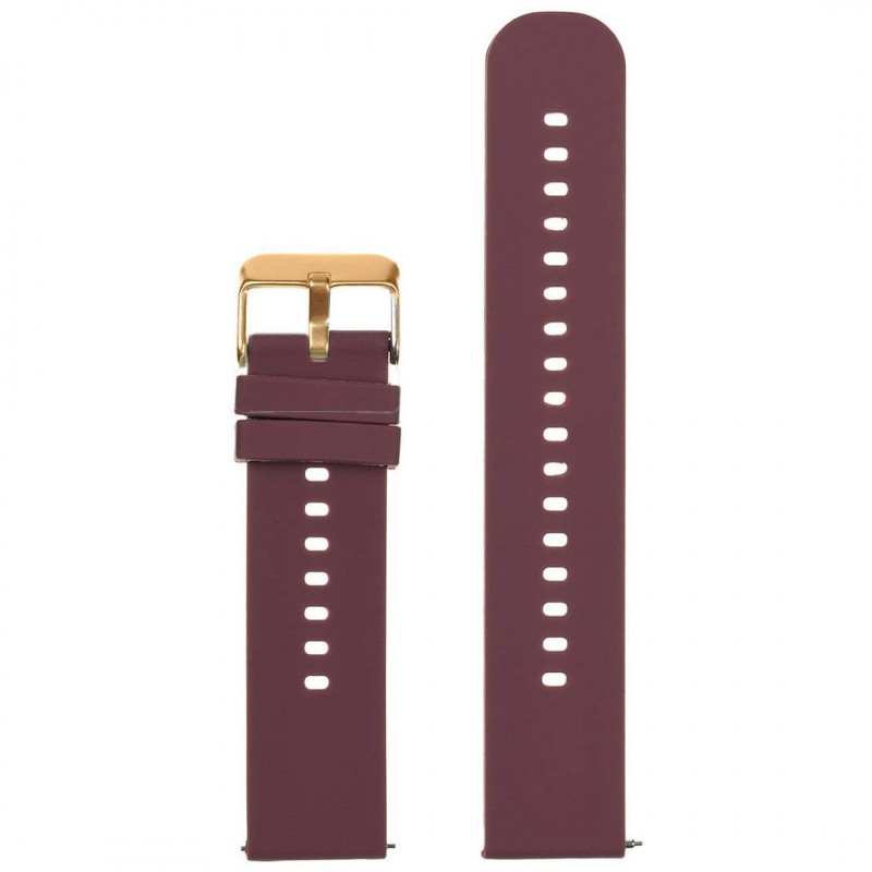 U27 rubber watch strap - purple/rosegold - 20mm  Pasek gumowy do zegarka U27 - fioletowy/rosegold - 20mm