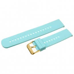 U27 rubber watch strap - blue/gold - 20mmPasek gumowy do zegarka U27 - niebieski/złoty - 20mm