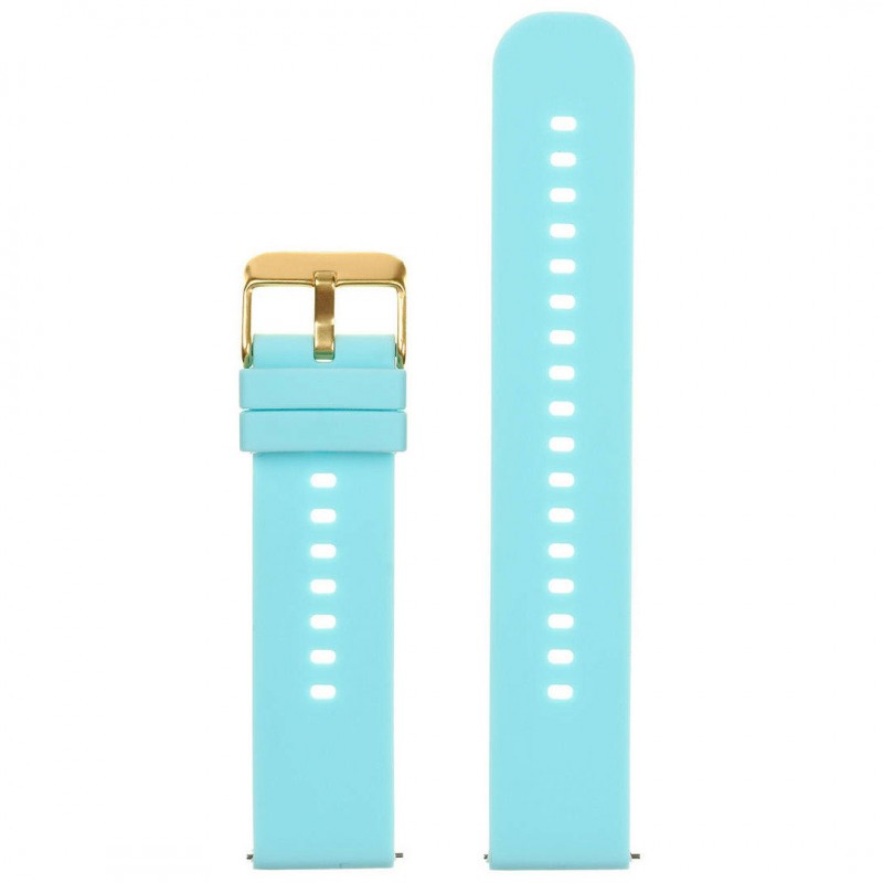 U27 rubber watch strap - blue/gold - 22mm  Pasek gumowy do zegarka U27 - niebieski/złoty - 22mm