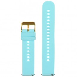 U27 rubber watch strap - blue/gold - 22mmPasek gumowy do zegarka U27 - niebieski/złoty - 22mm