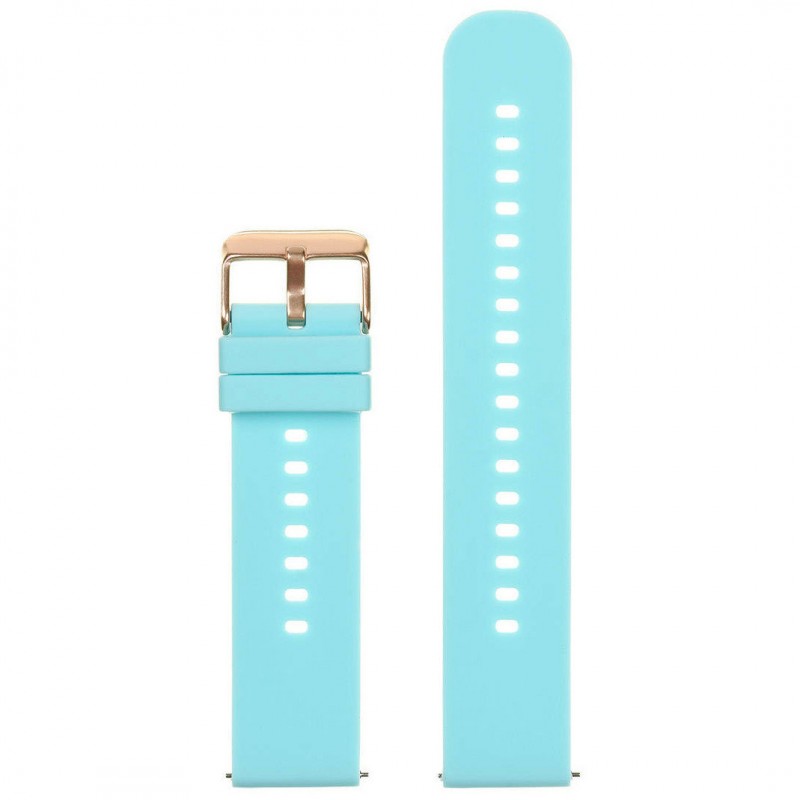U27 rubber watch strap - blue/rosegold - 20mm  Pasek gumowy do zegarka U27 - niebieski/rosegold - 20mm