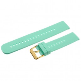 U27 rubber watch strap - mint/gold - 18mmPasek gumowy do zegarka U27 - miętowy/złoty - 18mm