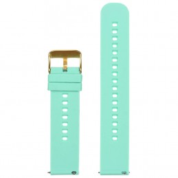 U27 rubber watch strap - mint/gold - 22mmPasek gumowy do zegarka U27 - miętowy/złoty - 22mm