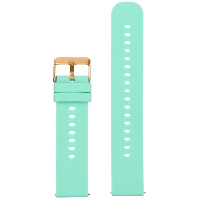 U27 rubber watch strap - mint/rosegold - 18mm  Pasek gumowy do zegarka U27 - miętowy/rosegold - 18mm