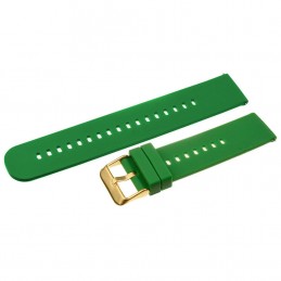 U27 rubber watch strap - green/gold - 20mmPasek gumowy do zegarka U27 - zielony/złoty - 20mm