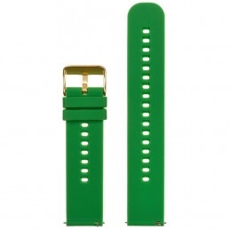 U27 rubber watch strap - green/gold - 22mmPasek gumowy do zegarka U27 - zielony/złoty - 22mm