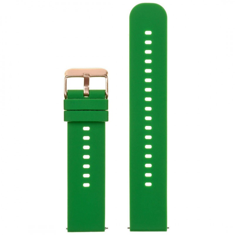 U27 rubber watch strap - green/rosegold - 18mm  Pasek gumowy do zegarka U27 - zielony/rosegold - 18mm