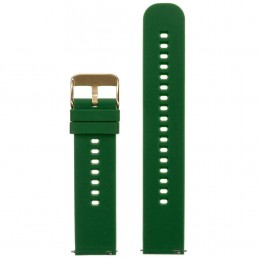 U27 rubber watch strap - dark green/gold - 18mmPasek gumowy do zegarka U27 - ciemnozielony/złoty - 18mm