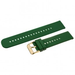 U27 rubber watch strap - dark green/gold - 18mmPasek gumowy do zegarka U27 - ciemnozielony/złoty - 18mm