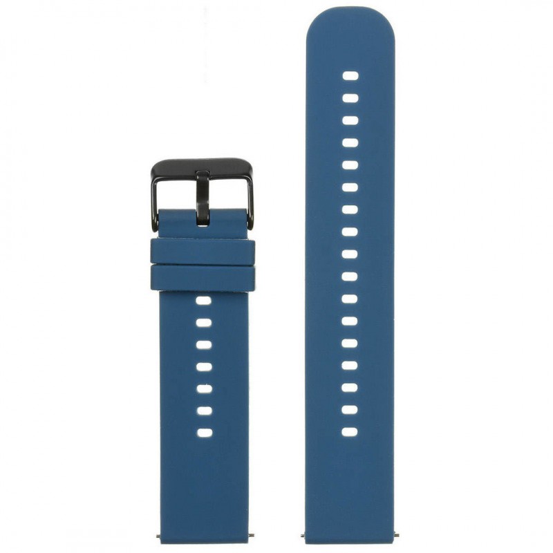 U27 rubber watch strap - navy blue/black - 20mm  Pasek gumowy do zegarka U27 - granatowy/czarny - 20mm