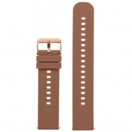 U27 rubber watch strap - brown/rosegold - 22mmPasek gumowy do zegarka U27 - brązowy/rosegold - 22mm