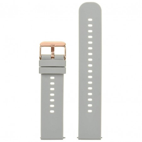 U27 rubber watch strap - light gray/rosegold - 22mm