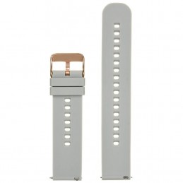 U27 rubber watch strap - light gray/rosegold - 22mmPasek gumowy do zegarka U27 - jasny szary/rosegold - 22mm