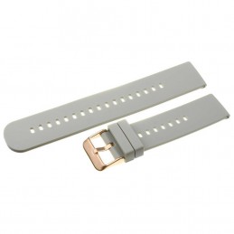U27 rubber watch strap - light gray/rosegold - 22mmPasek gumowy do zegarka U27 - jasny szary/rosegold - 22mm