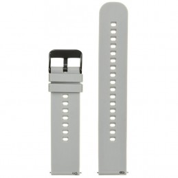 U27 rubber watch strap - light gray/black - 18mmPasek gumowy do zegarka U27 - jasny szary/czarny - 18mm