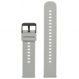 U27 rubber watch strap - light gray/black - 20mmPasek gumowy do zegarka U27 - jasny szary/czarny - 20mm