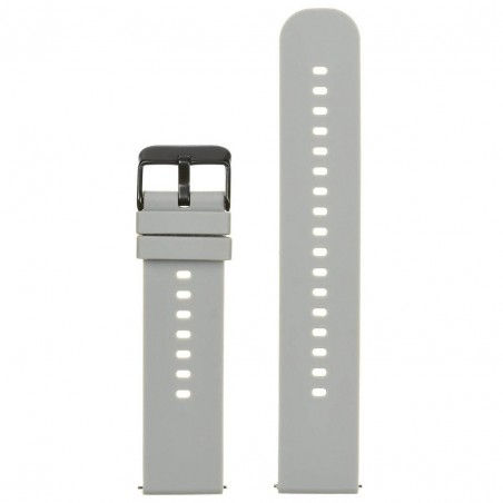 U27 rubber watch strap - light gray/black - 20mm