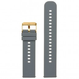 U27 rubber watch strap - dark gray/gold - 22mmPasek gumowy do zegarka U27 - ciemny szary/złoty - 22mm