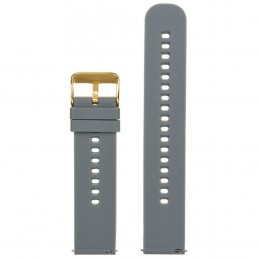 U27 rubber watch strap - dark gray/gold - 22mmPasek gumowy do zegarka U27 - ciemny szary/złoty - 22mm