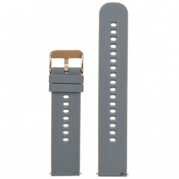 U27 rubber watch strap - dark gray/rosegold - 22mmPasek gumowy do zegarka U27 - ciemny szary/rosegold - 22mm