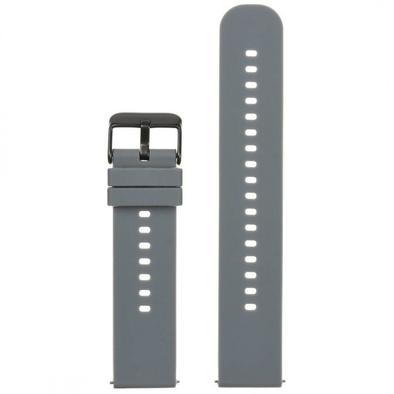 U27 rubber watch strap - dark gray/black - 18mm  Pasek gumowy do zegarka U27 - ciemny szary/czarny - 18mm