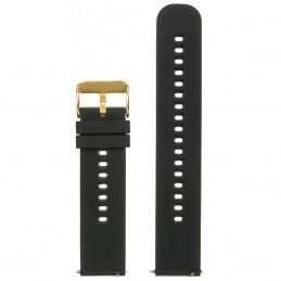 U27 rubber watch strap - black/gold - 18mmPasek gumowy do zegarka U27 - czarny/złoty - 18mm