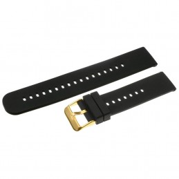 U27 rubber watch strap - black/gold - 18mmPasek gumowy do zegarka U27 - czarny/złoty - 18mm