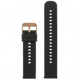 U27 rubber watch strap - black/rosegold - 18mmPasek gumowy do zegarka U27 - czarny/rosegold - 18mm
