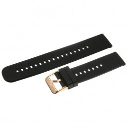 U27 rubber watch strap - black/rosegold - 18mmPasek gumowy do zegarka U27 - czarny/rosegold - 18mm
