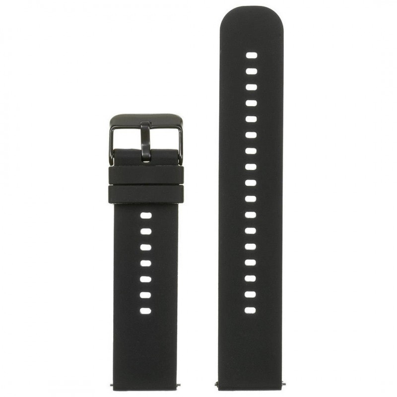 U27 rubber watch strap - black/black - 18mm  Pasek gumowy do zegarka U27 - czarny/czarny - 18mm