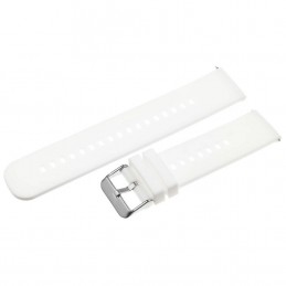 U27 rubber watch strap - white/silver - 22mmPasek gumowy do zegarka U27 - biały/srebrny - 22mm
