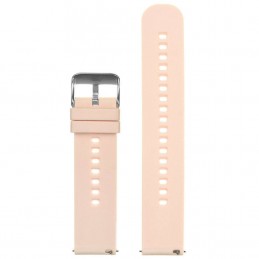 U27 rubber watch strap - light pink/silver - 18mmPasek gumowy do zegarka U27 - jasny róż/srebrny - 18mm