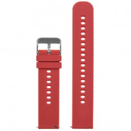 U27 rubber watch strap - red/silver - 18mmPasek gumowy do zegarka U27 - czerwony/srebrny - 18mm
