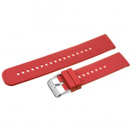 U27 rubber watch strap - red/silver - 18mmPasek gumowy do zegarka U27 - czerwony/srebrny - 18mm