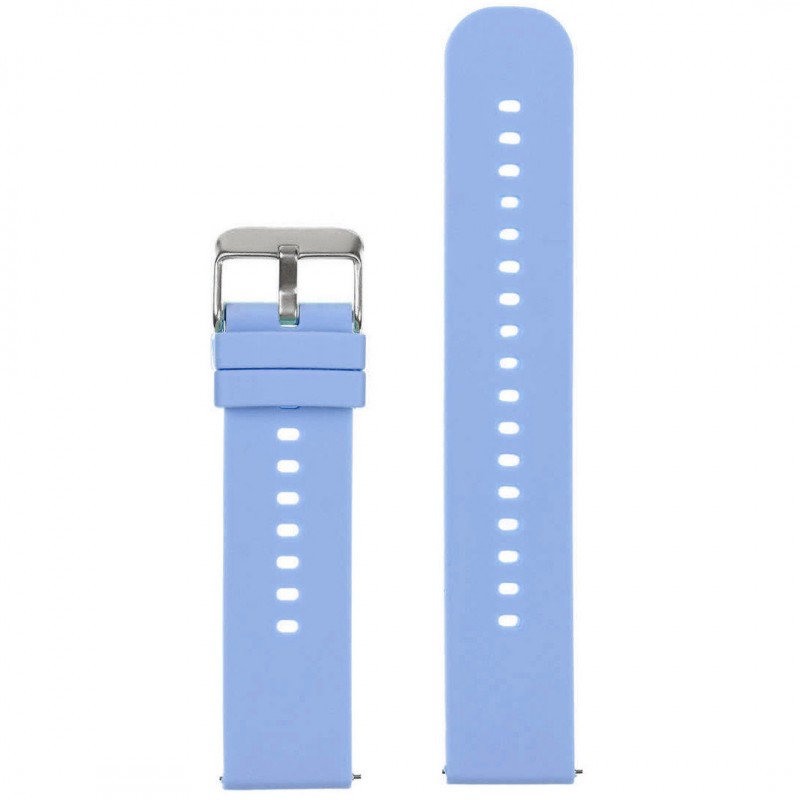 U27 rubber watch strap - light purple/silver - 18mm  Pasek gumowy do zegarka U27 - jasnofioletowy/srebrny - 18mm