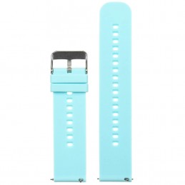 U27 rubber watch strap - blue/silver - 18mmPasek gumowy do zegarka U27 - niebieski/srebrny - 18mm