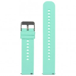 U27 rubber watch strap - mint/silver - 22mmPasek gumowy do zegarka U27 - miętowy/srebrny - 22mm