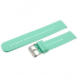 U27 rubber watch strap - mint/silver - 22mmPasek gumowy do zegarka U27 - miętowy/srebrny - 22mm