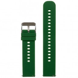 U27 rubber watch strap - dark green/silver - 18mmPasek gumowy do zegarka U27 - ciemnozielony/srebrny - 18mm