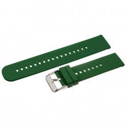 U27 rubber watch strap - dark green/silver - 18mmPasek gumowy do zegarka U27 - ciemnozielony/srebrny - 18mm