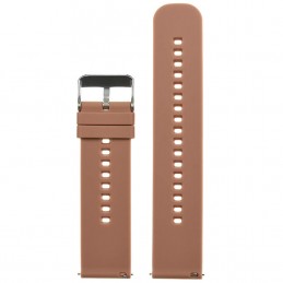 U27 rubber watch strap - brown/silver - 18mmPasek gumowy do zegarka U27 - brązowy/srebrny - 18mm