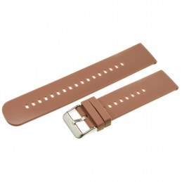 U27 rubber watch strap - brown/silver - 18mmPasek gumowy do zegarka U27 - brązowy/srebrny - 18mm